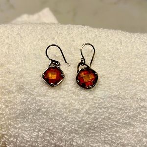 Beautiful amber and sterling earrings from Silpada